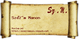 Szám Manon névjegykártya